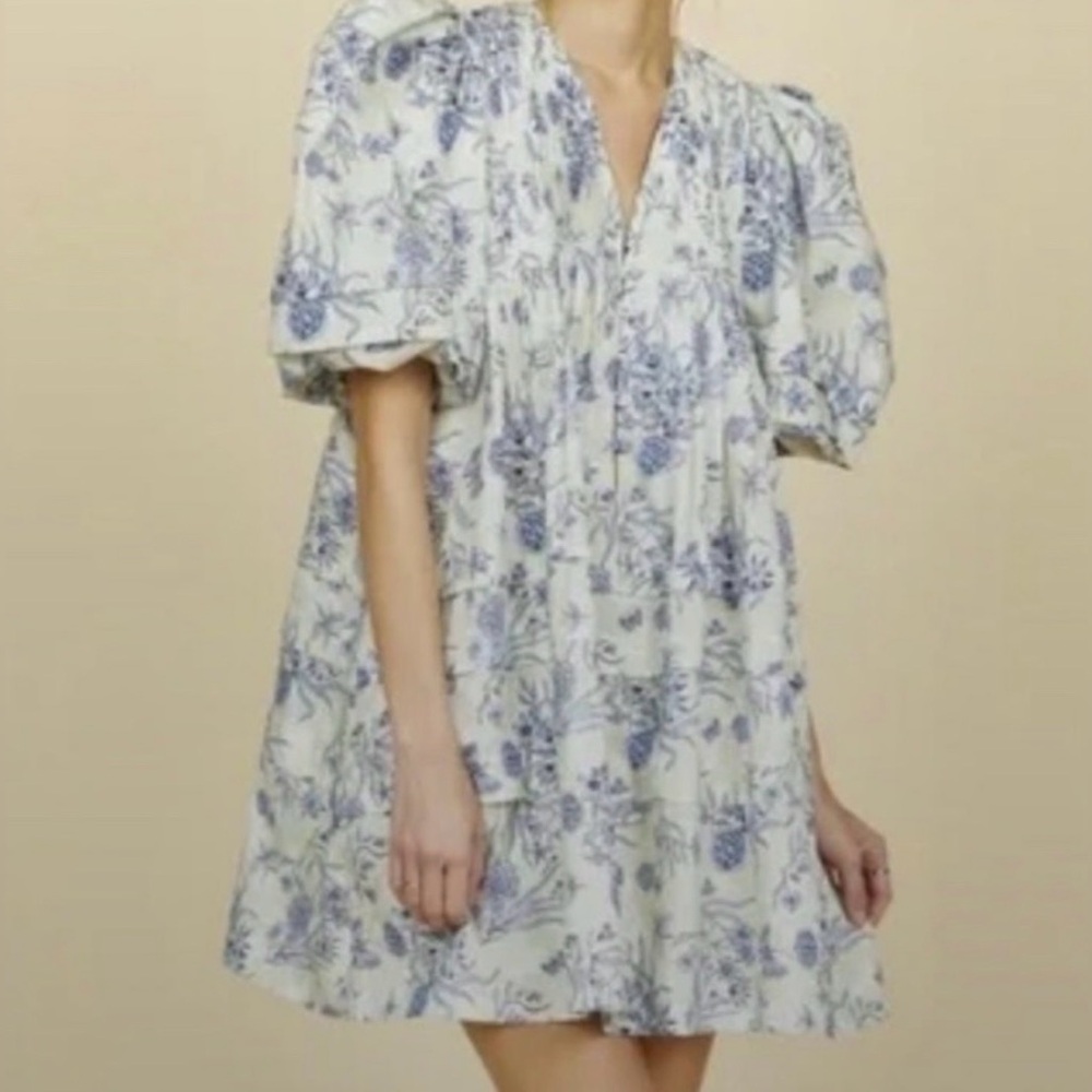 HUNTER BELL jenkins dress in floral garden party print size medium - Picture 3 of 7